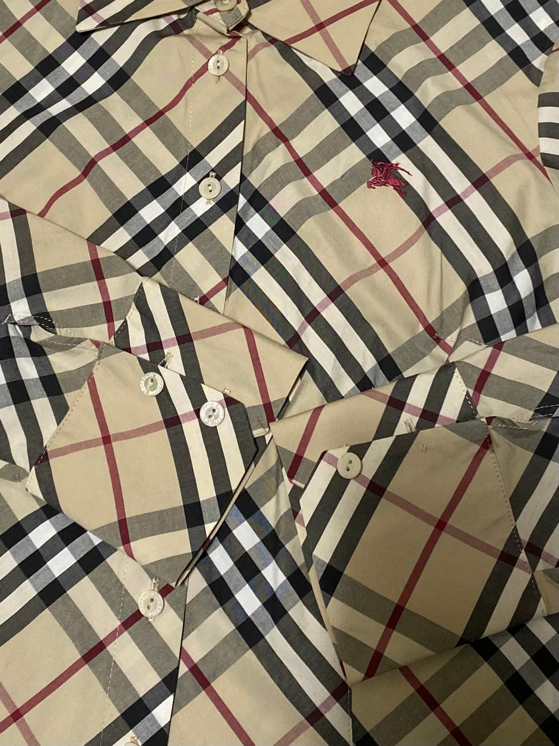 버버리 여성 체크 셔츠 여성 90 사이즈 상품이미지3