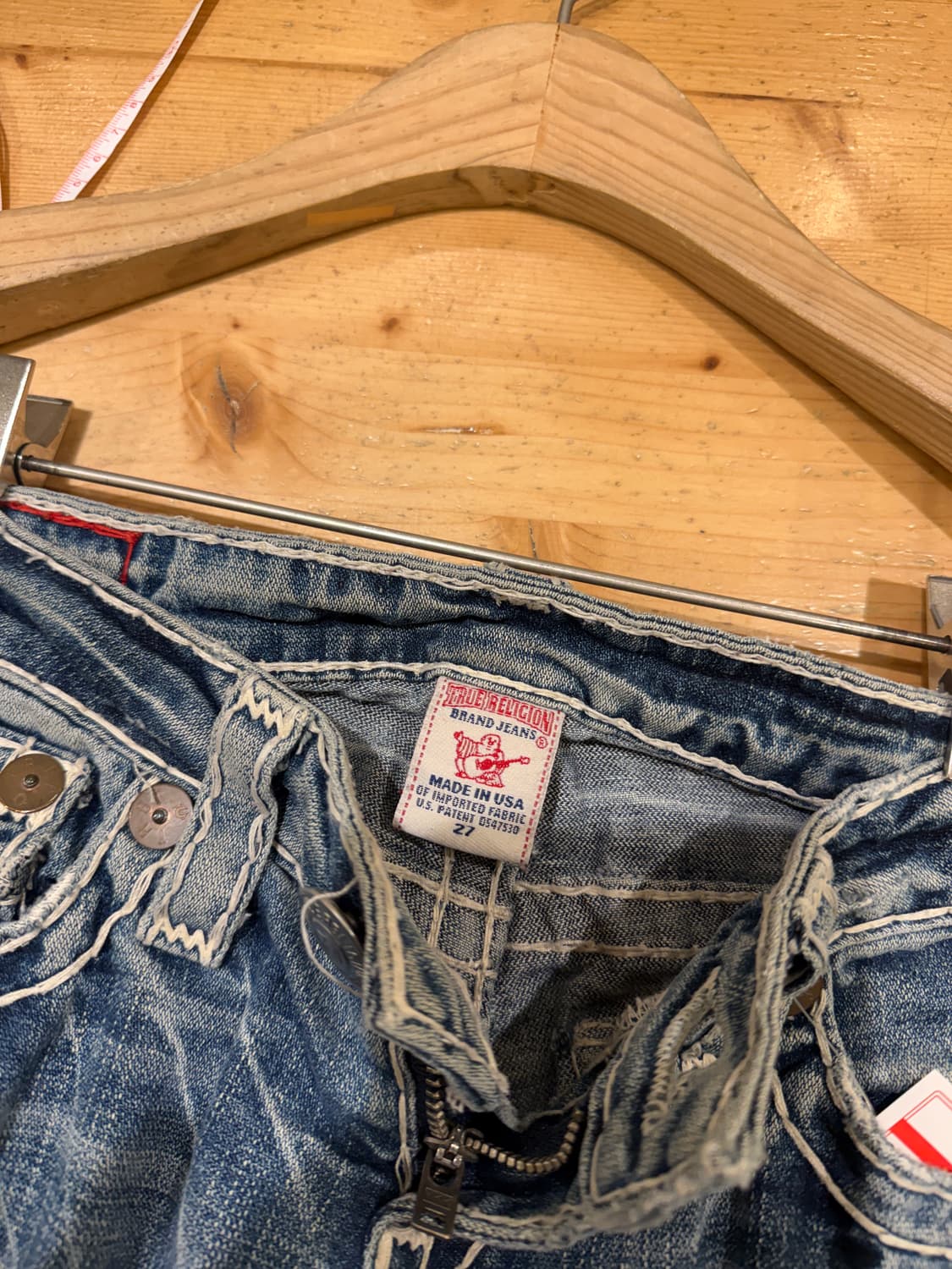 트루릴리전 플랩 포켓 워시드 데님 U499 상품이미지5