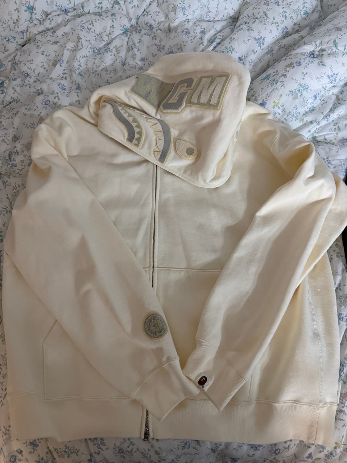 베이프 샤크 후드 집업 아이보리 2xl 상품이미지3