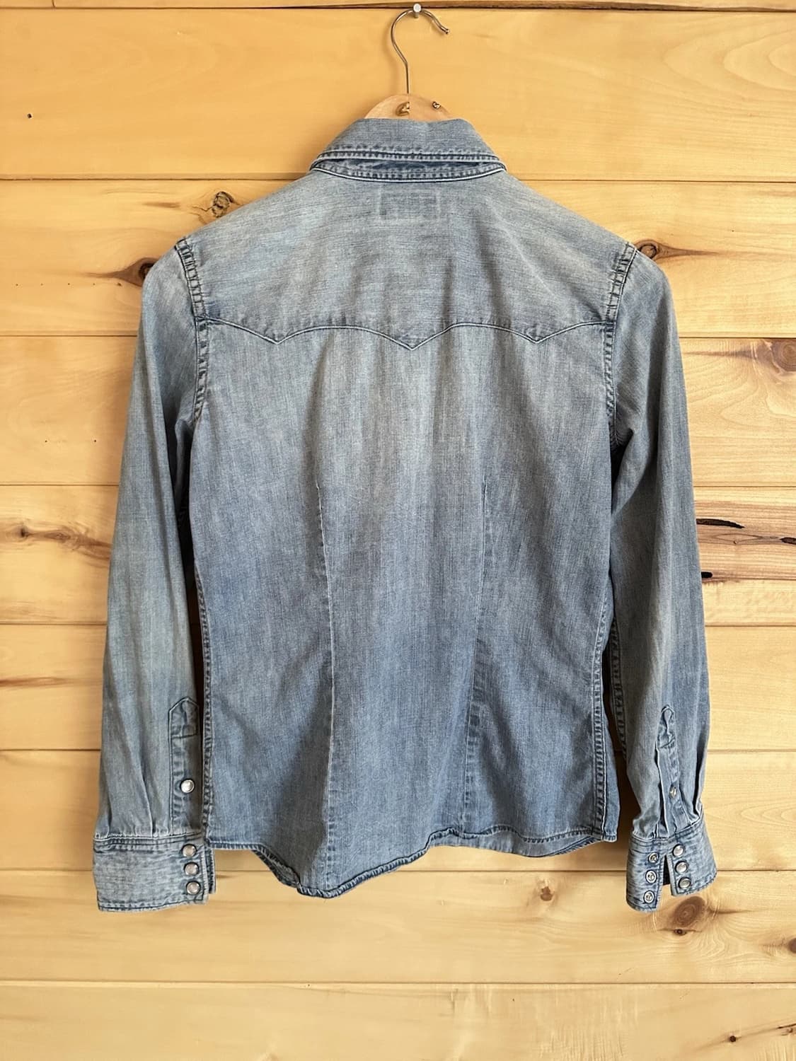 90s RRL 더블알엘 데님 웨스턴 셔츠 라이트 워시 상품이미지2