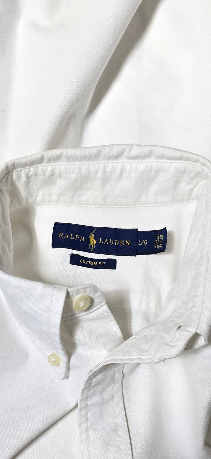 폴로 랄프로렌 화이트 여성 커스텀 핏 셔츠 L 상품이미지3