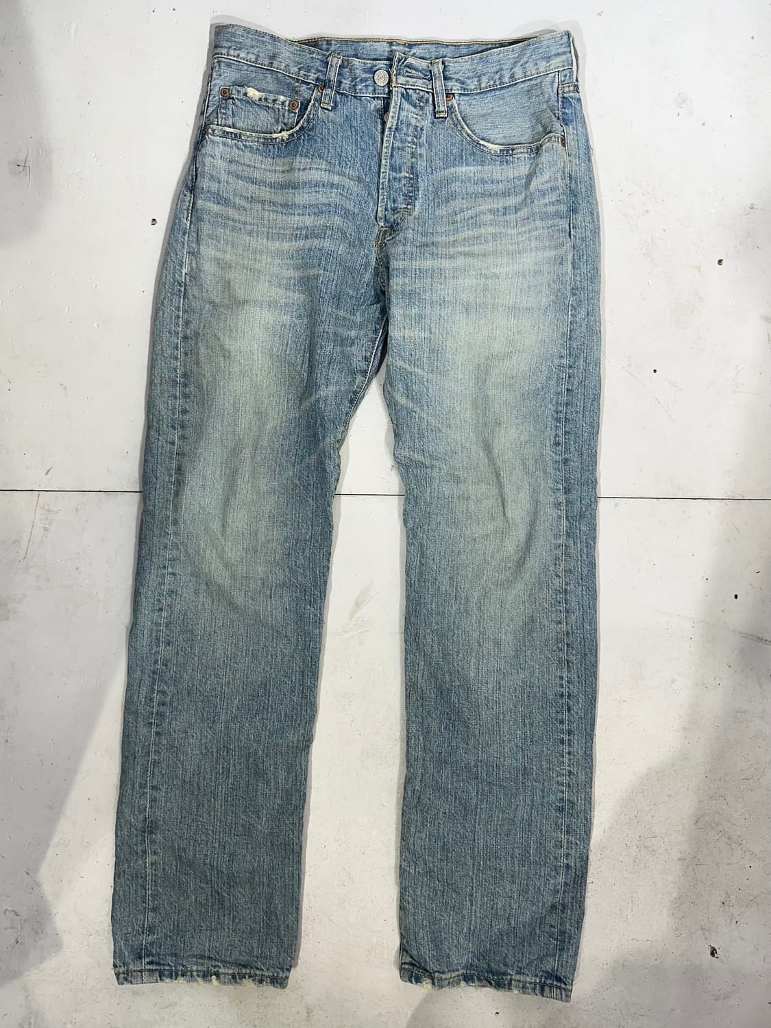 리바이스 501 연청 버터플라이 와이드 데님 팬츠 29 상품이미지4