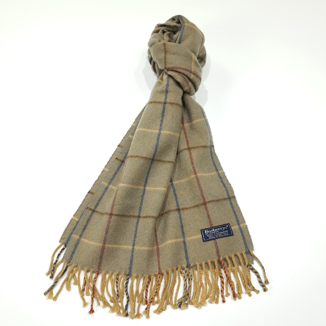 MX416 버버리 영국판 캐시미어 빈티지 베이지 머플러 목도리 상품이미지1