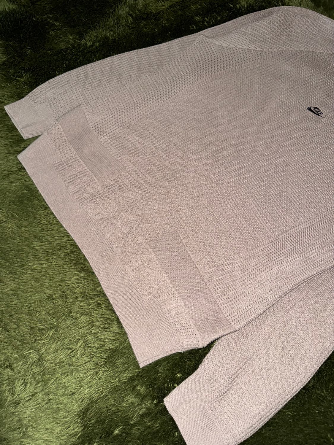 [M] 나이키 테크팩 클럽 로고 와플 니트 베이지 상품이미지5