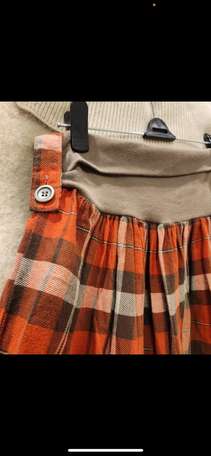 Y2k 빈티지 갸루 레드 체크 스커트 상품이미지2