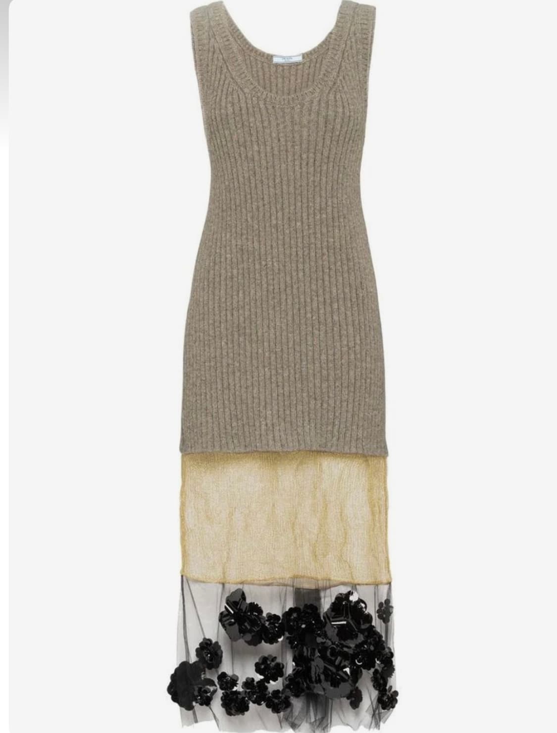 프라다 쇼피스 롱 드레스 니트 원피스 캐시미어 혼방 40s 사이즈 상품이미지2