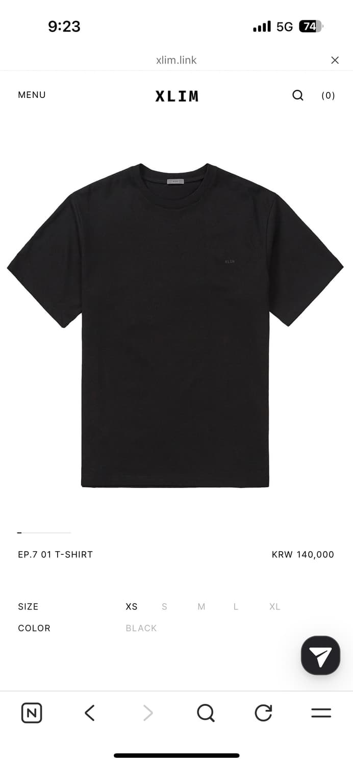 구매) xlim ep7 01 t-shirt (M) 상품이미지1