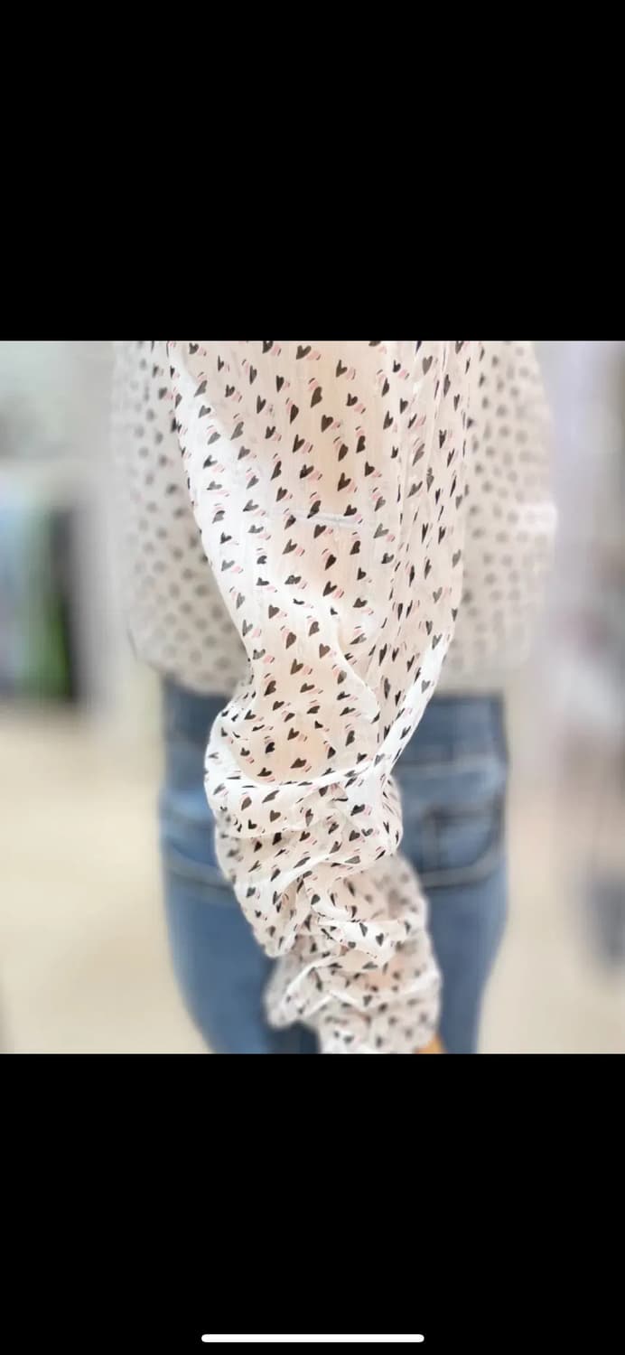 잇미샤 프린트 셔링 블라우스(ITM8YBL940) 상품이미지6