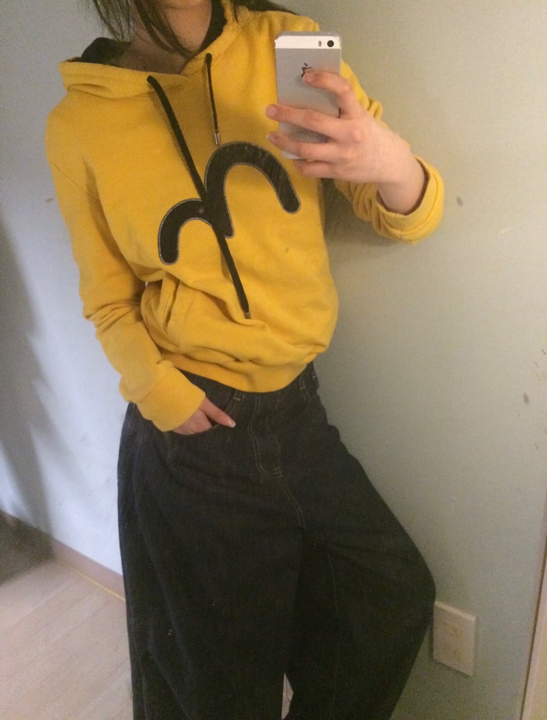 Evisu vintage yellow hoodie 상품이미지1