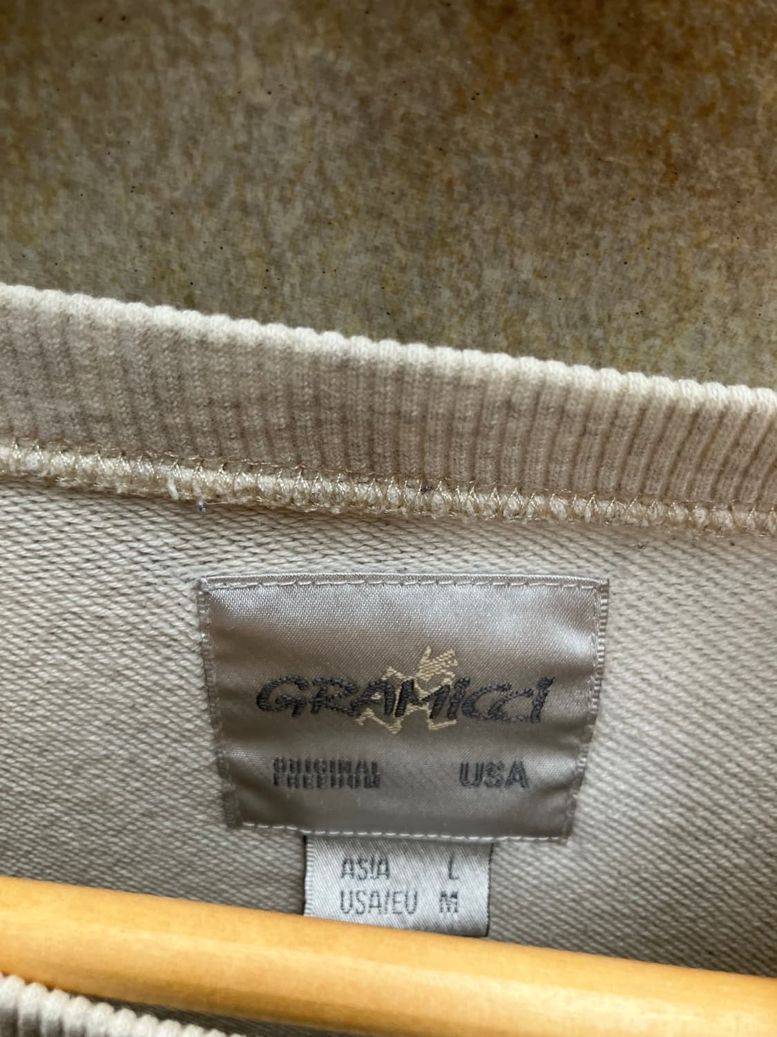 그라미치 아치로고 맨투맨 오트밀 L 상품이미지2