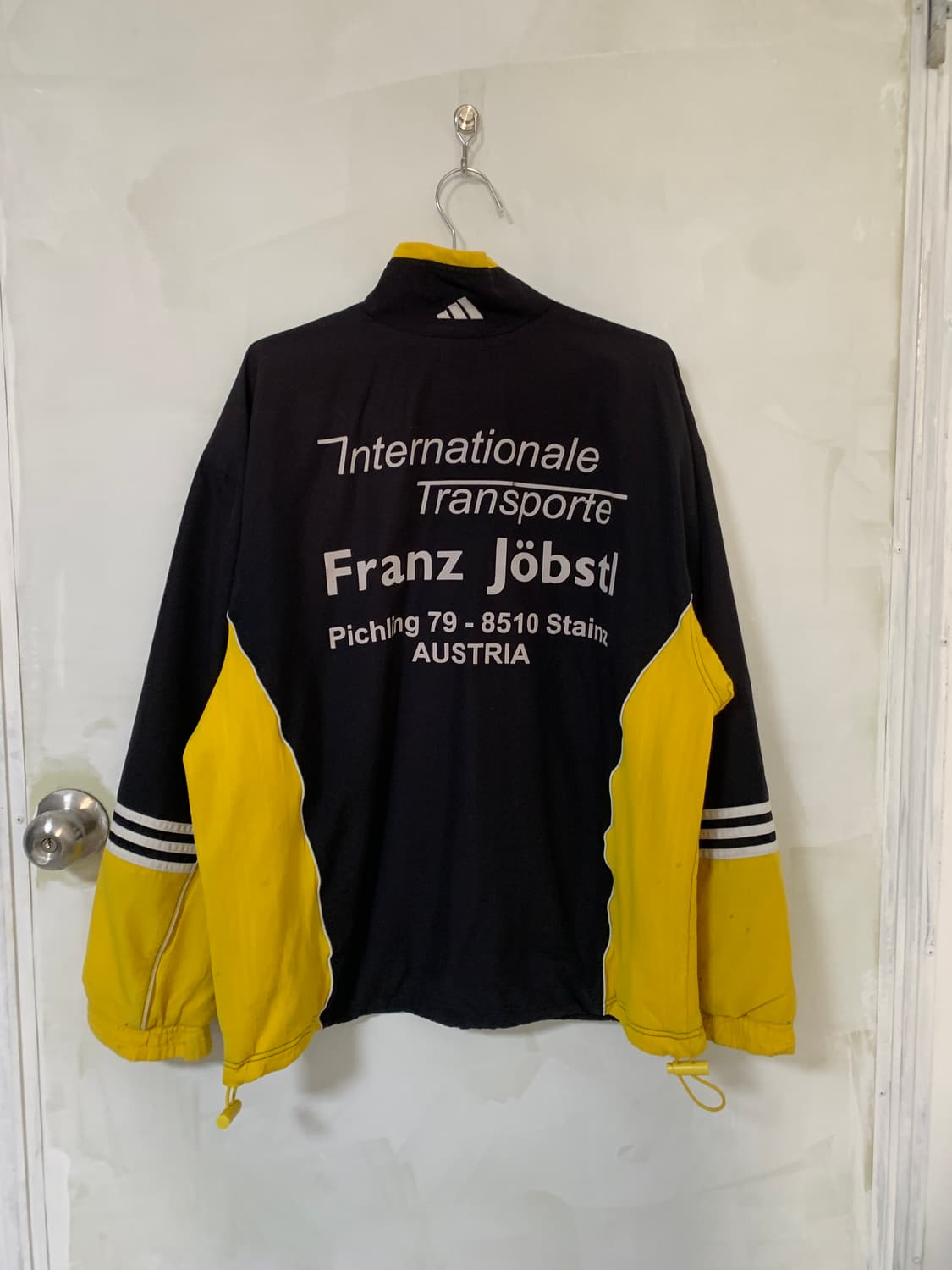 아디다스 90년대 빈티지 블랙 옐로우 바람막이 자켓 상품이미지3