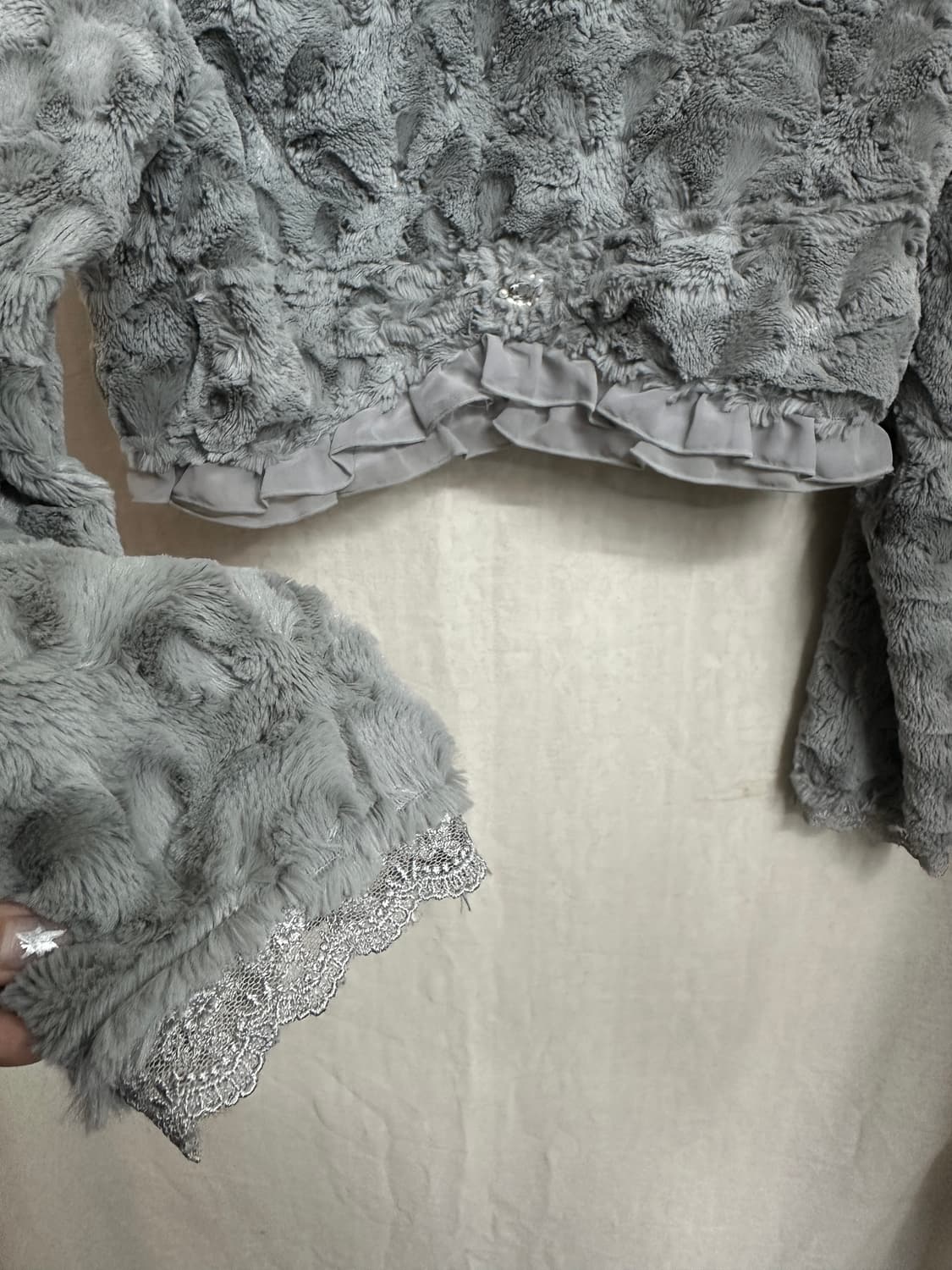 axes femme 퍼 가디건 상품이미지5