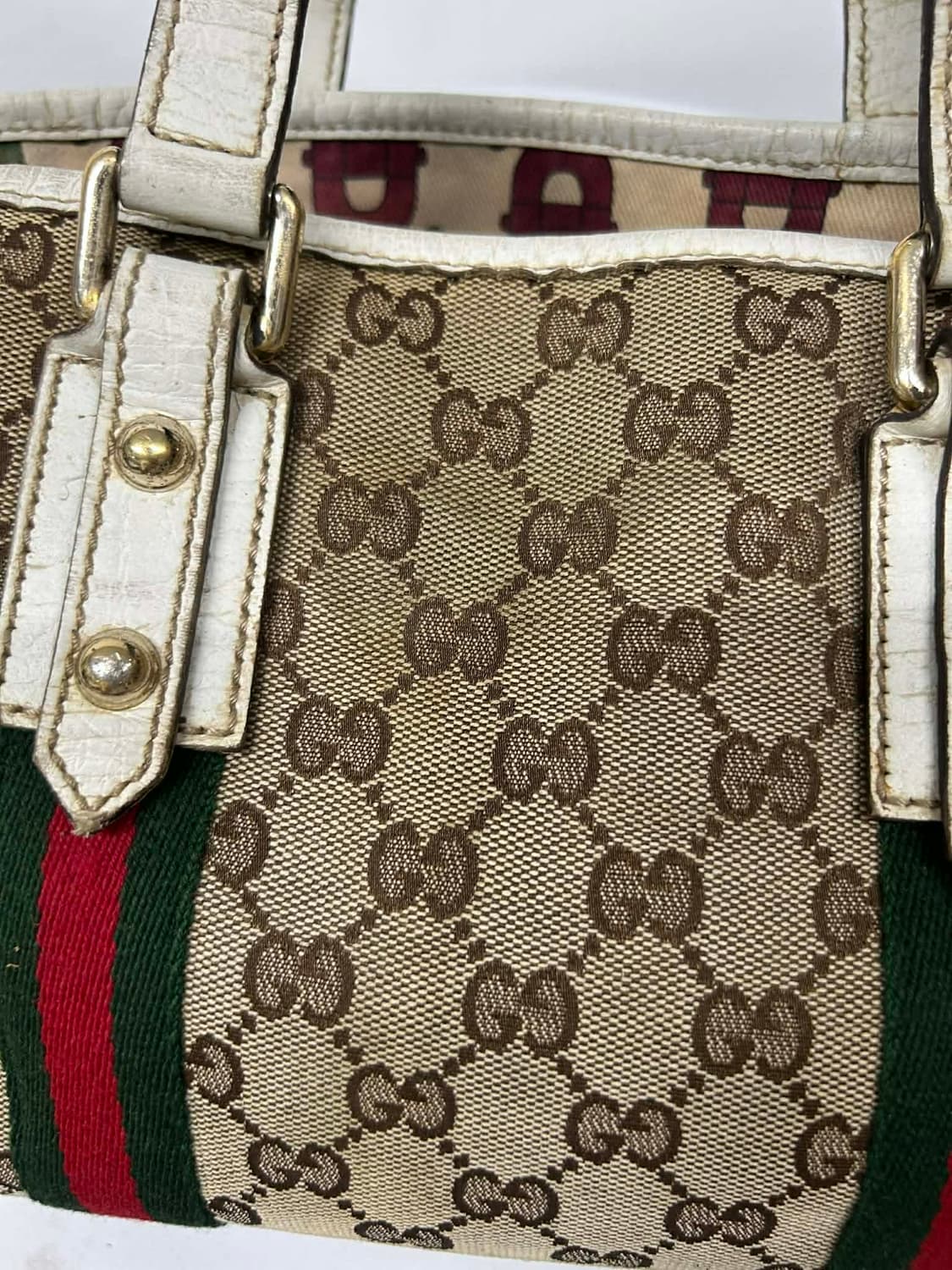 구찌 GG 캔버스 웹스트라이프 미니 토트백 상품이미지8