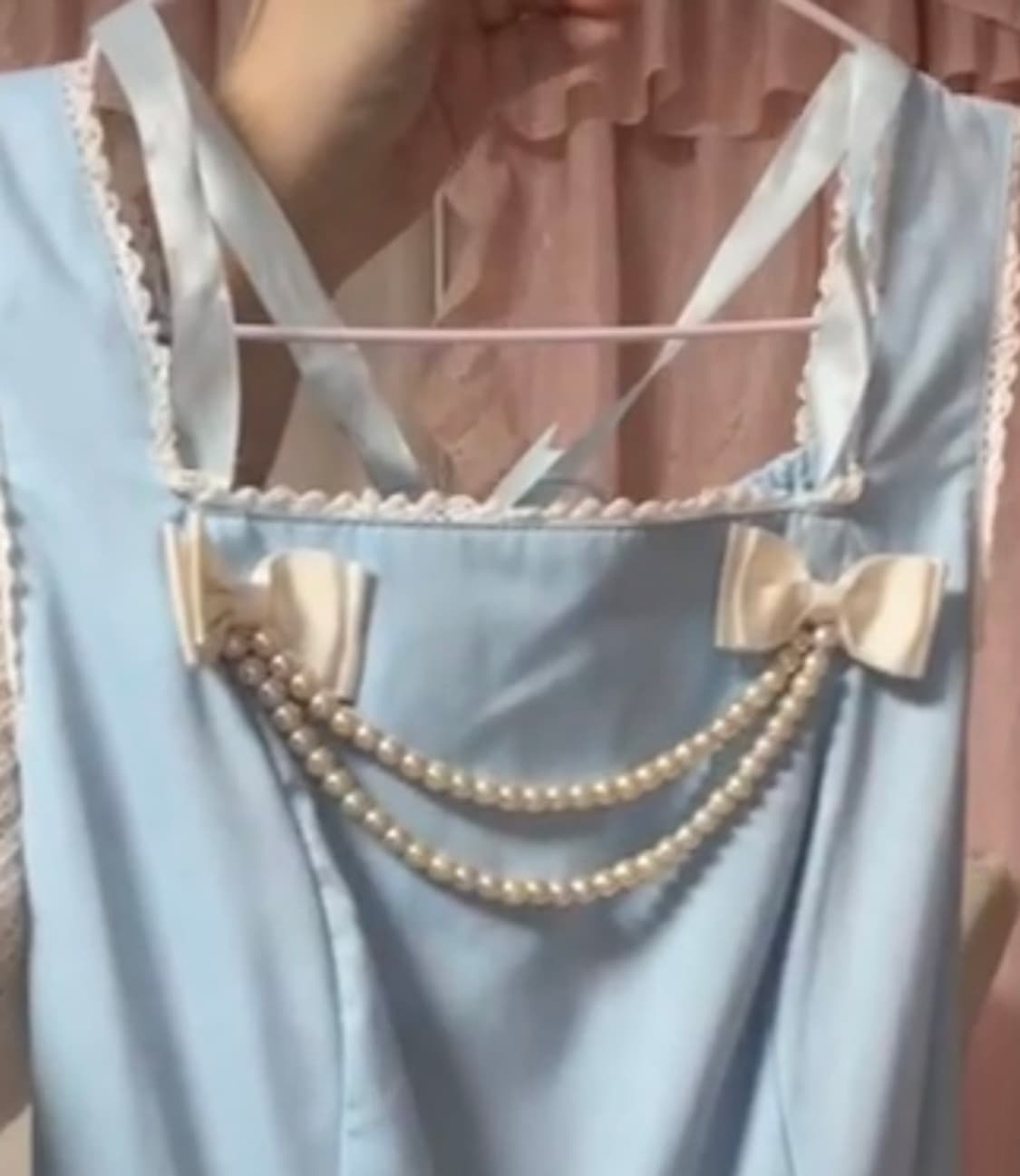 바디라인 블루 로리타 양산형 원피스 드레스 (양지뢰빈티지지뢰계공주히메) 상품이미지4