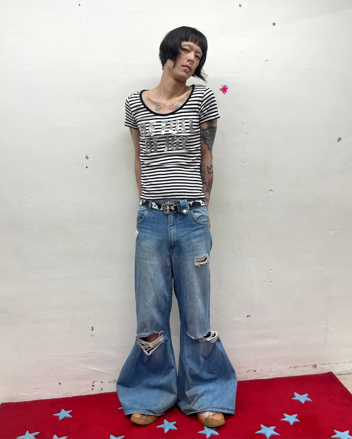 Stripe Silver Spangled T-Shirt  상품이미지6
