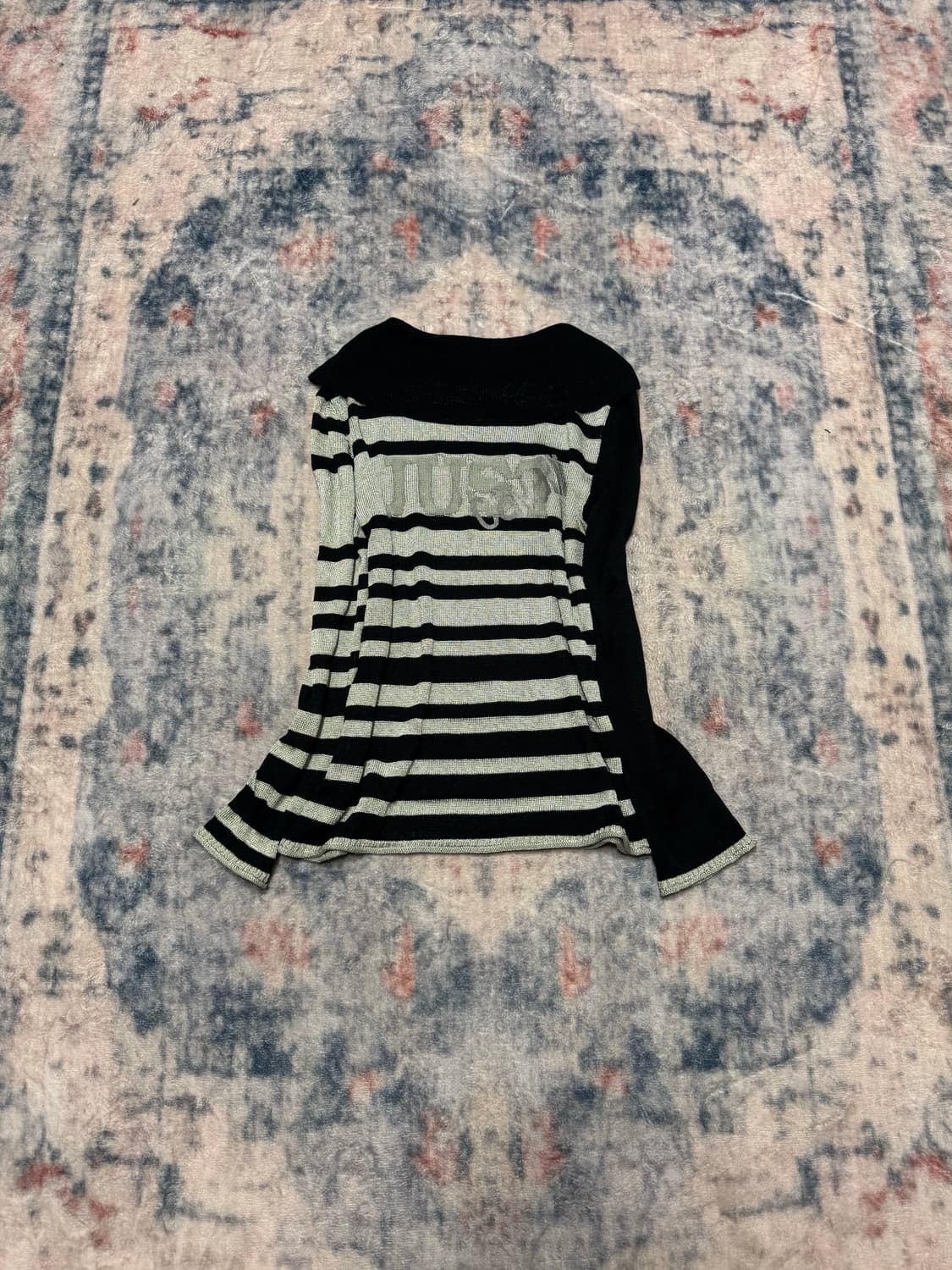 Just cavalli big collar stripe knit 상품이미지2