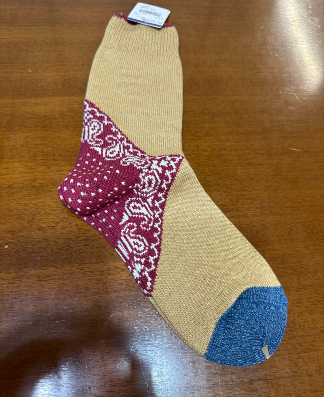 캐피탈KAPITAL 96수 힐 페이즐리 래드 반다나 삭스 양말(새상품) 상품이미지7