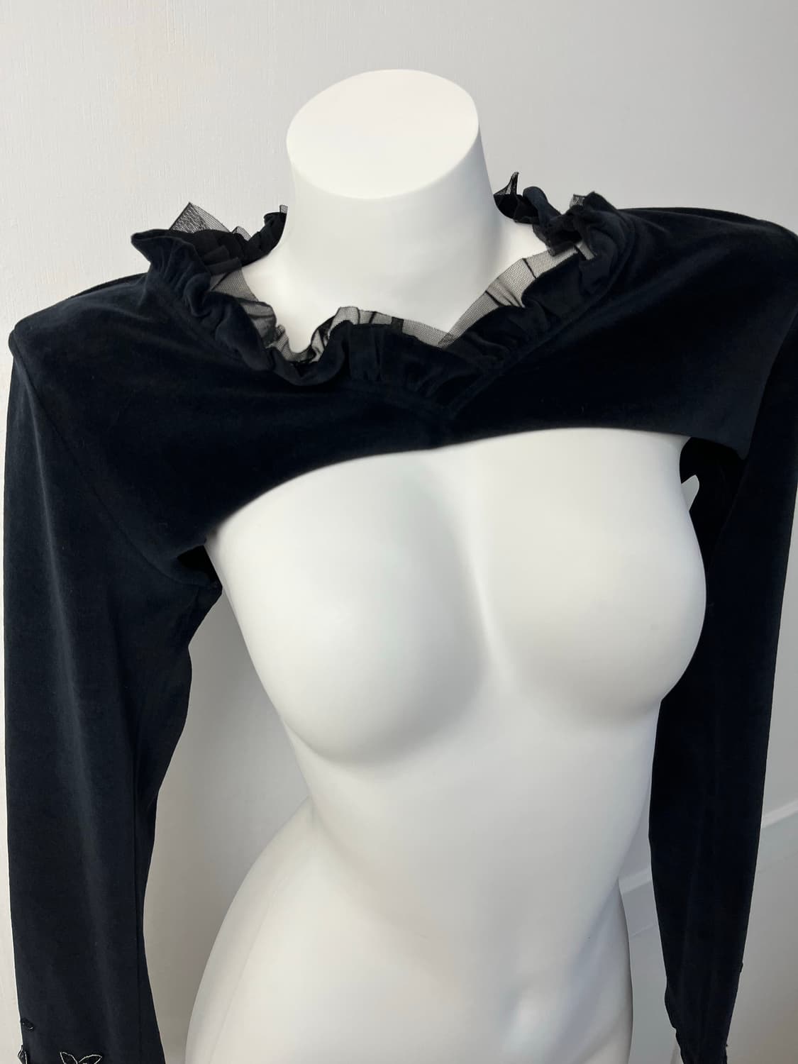 POTECHINO 블랙 벨벳 볼레로 상품이미지2