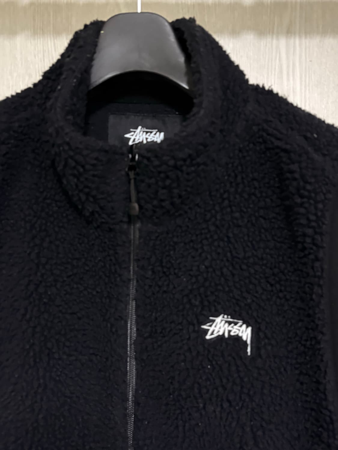 [L] 스투시 후리스 베스트 블랙 상품이미지2