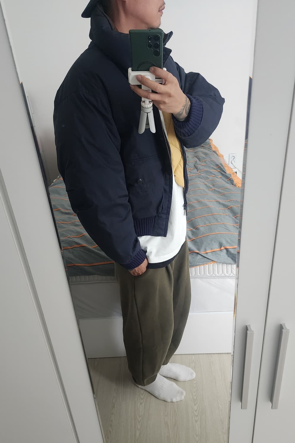 90s 노티카 봄버 코튼 다운 자켓 상품이미지8