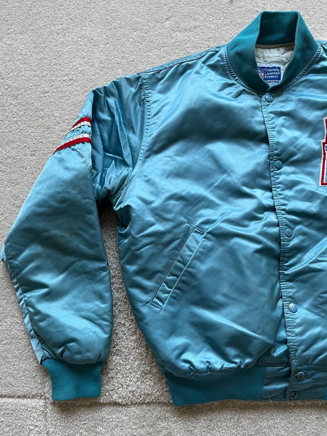 90s Starter x NFL 휴스턴 오일러스 퀄팅자켓(100-103) 상품이미지5