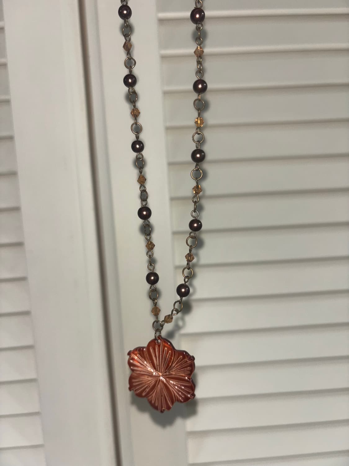 빈티지 꽃 팬던트 목걸이 상품이미지2