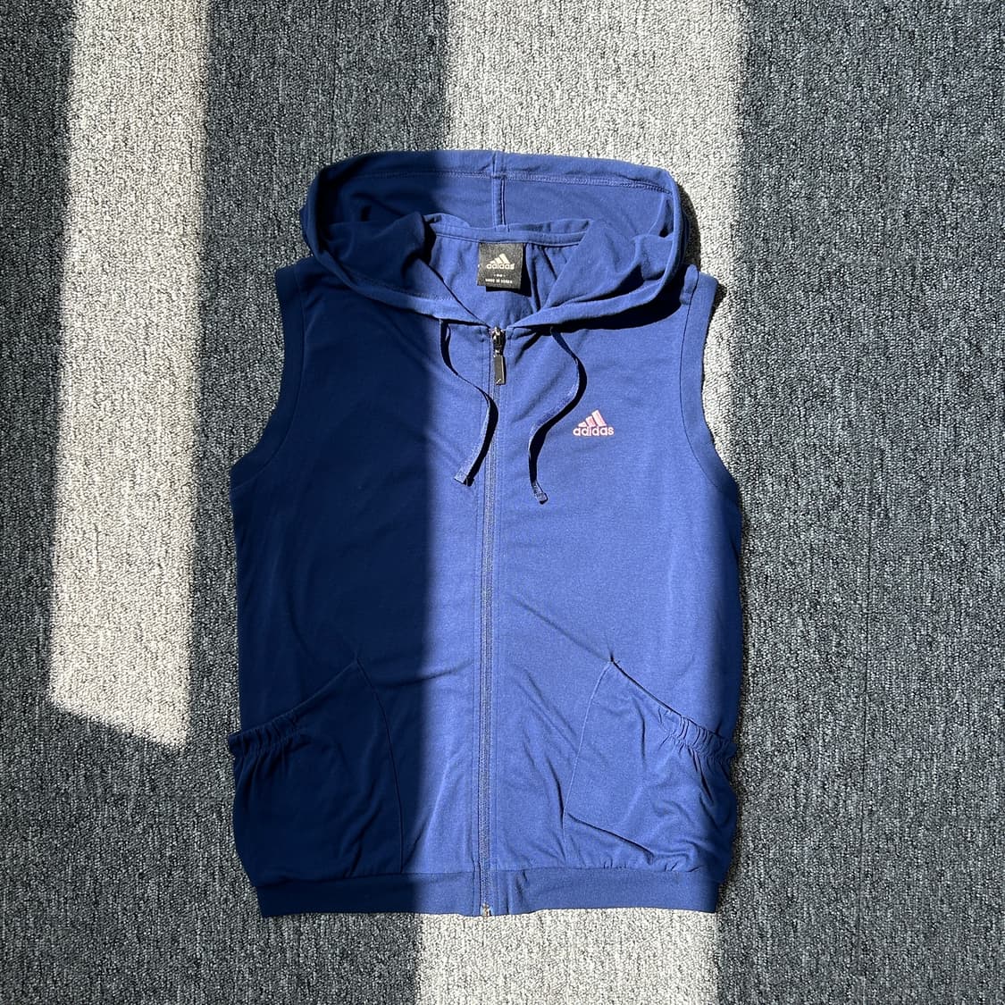 아디다스 y2k 슬리브리스 네이비 셋업 상품이미지2