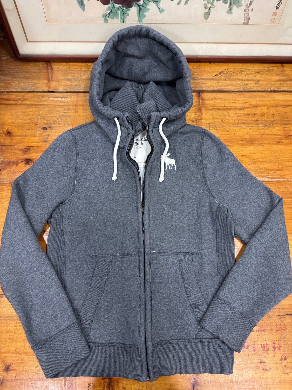 아베크롬비 넥폴라 후드집업 사이즈M 깨끗해요 상품이미지1