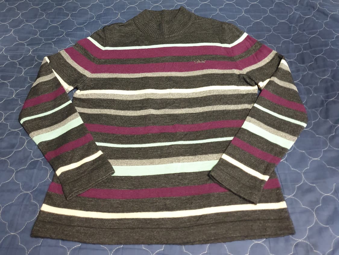 닥스 골프 우먼 스트라이프 울혼방 니트 (95) 상품이미지1