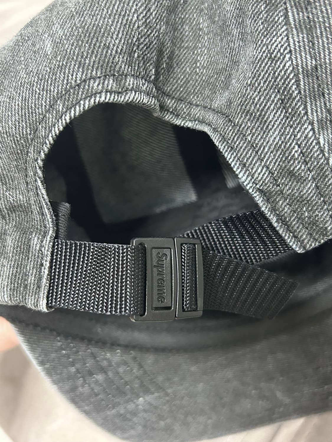 슈프림 24SS 박스로고 모자 데님 캠프캡 블랙 상품이미지2