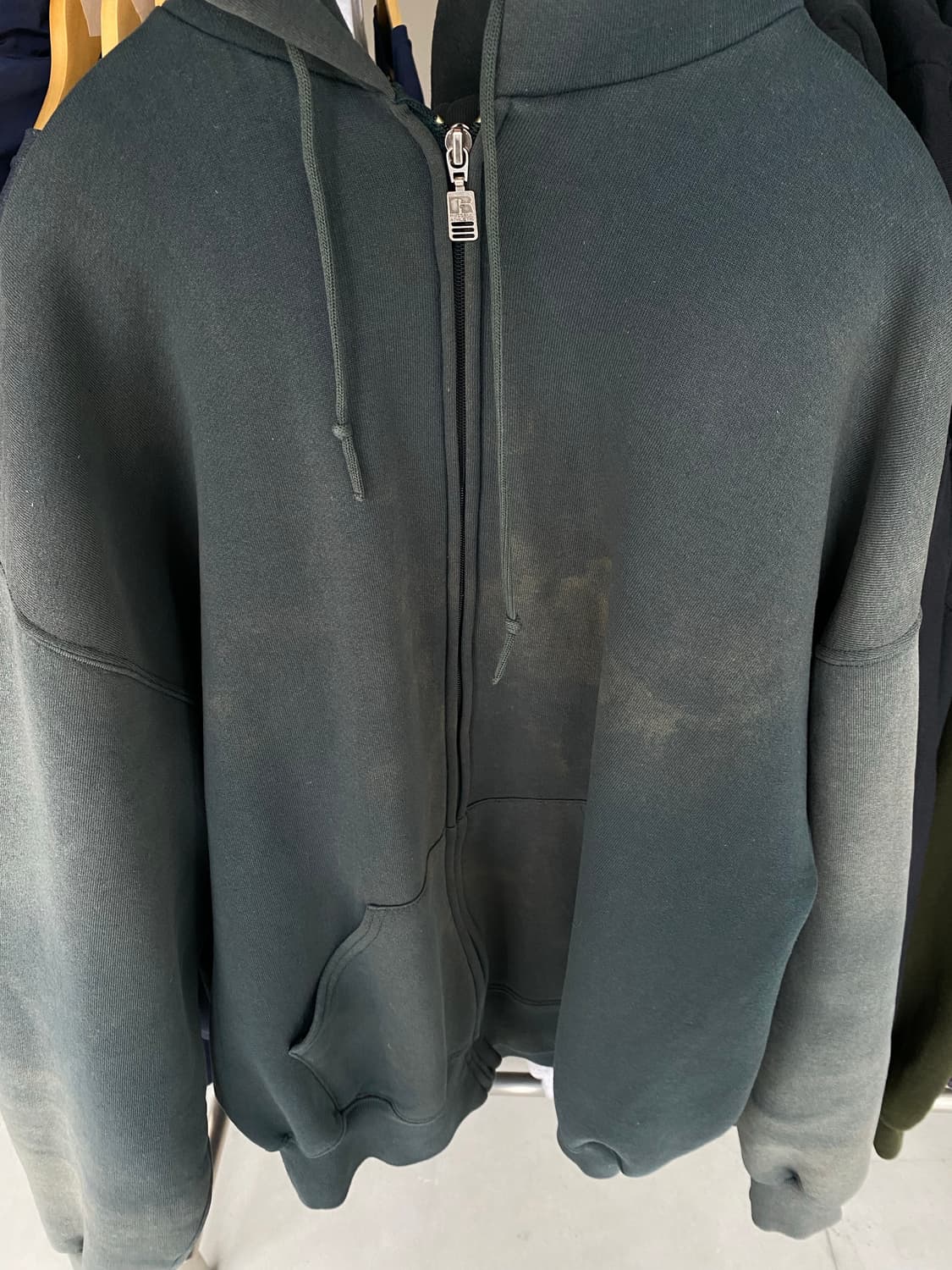 (XL) 90s 빈티지 러셀 후드집업 다크그린 상품이미지7
