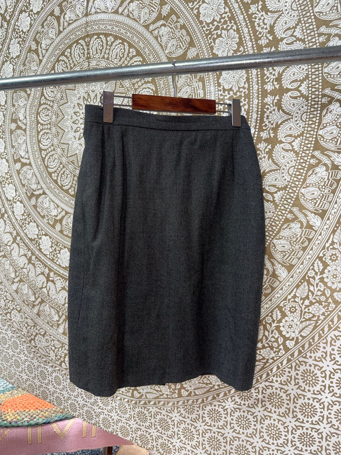 버버리 빈티지 차콜 미디스커트  상품이미지4