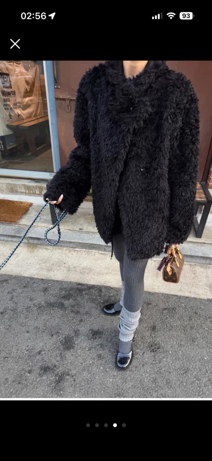 유이니 퍼자켓 블랙 상품이미지1