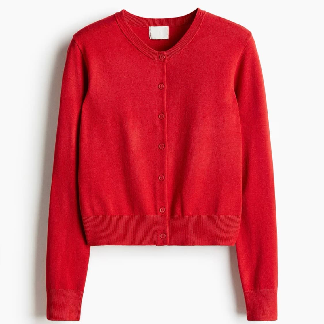 h&m 파인니트 가디건 레드 상품이미지1
