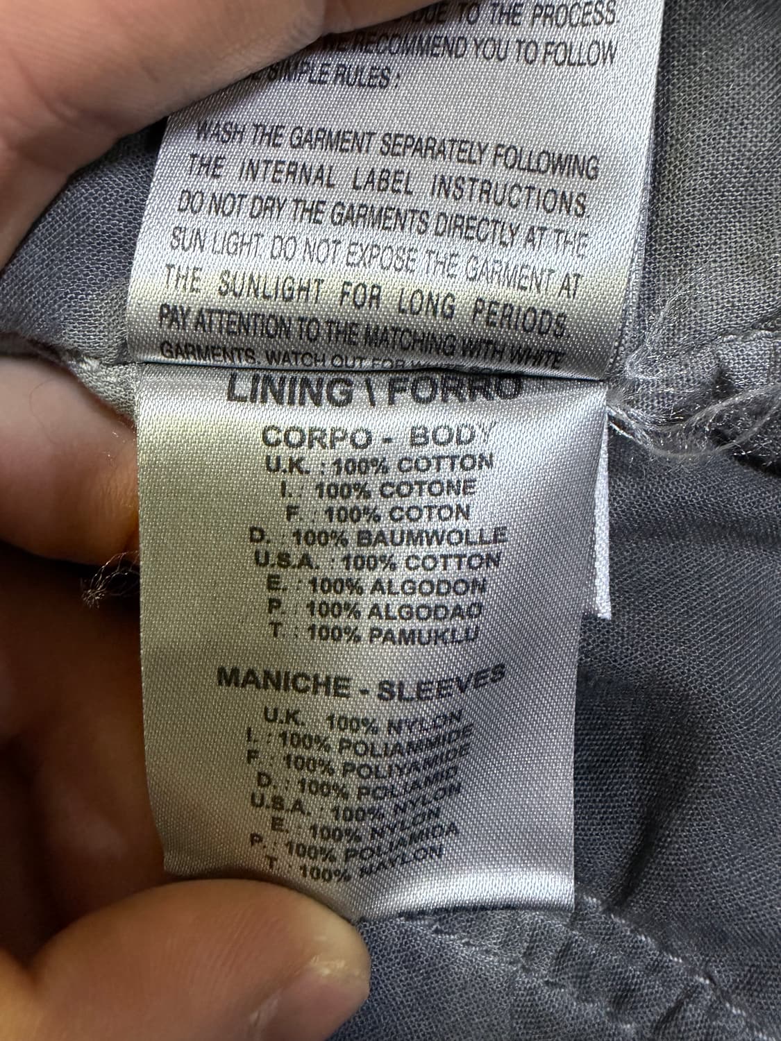 디젤 딥 그레이 숄더 로고 워싱 코튼 바이커 자켓 상품이미지9