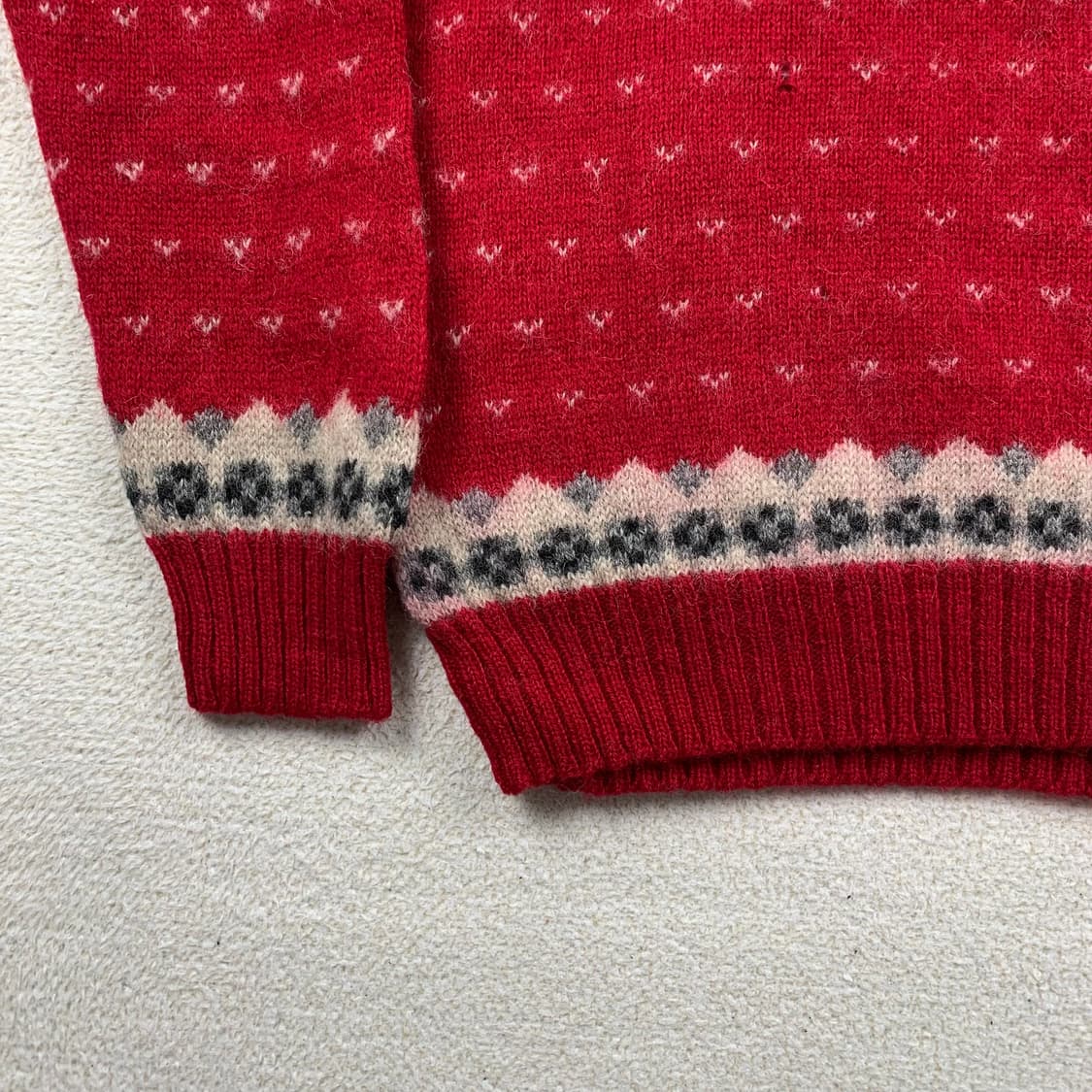 80s 울리치 청둥오리 패턴 빈티지 울 니트  상품이미지4