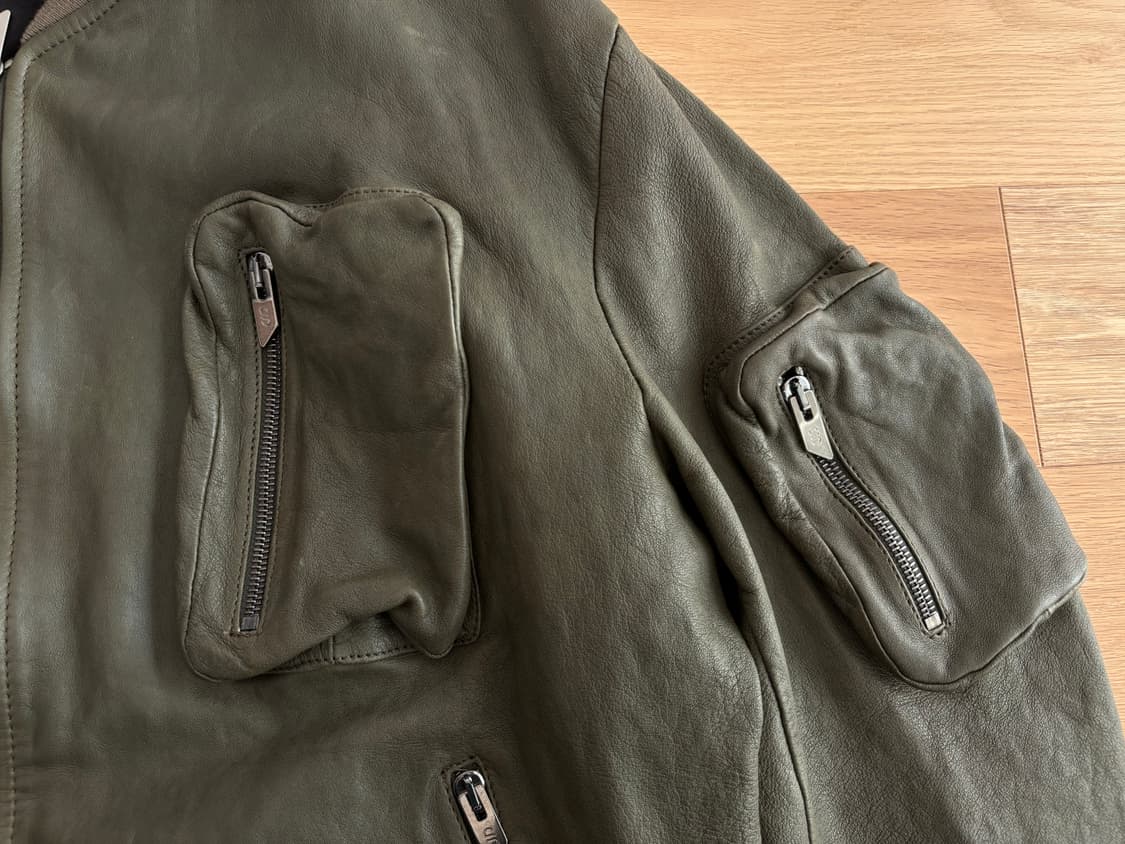 살바토레산토로 양가죽 레더 자켓 105 상품이미지3