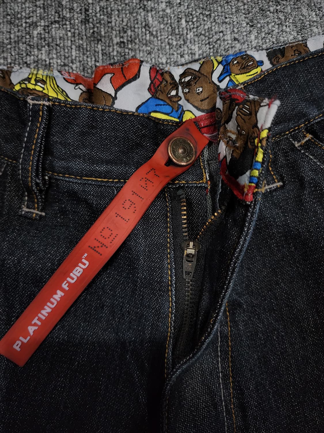 FUBU 후부 플래티넘 팻 엘버트 자수 데님 하프팬츠 반바지 상품이미지7