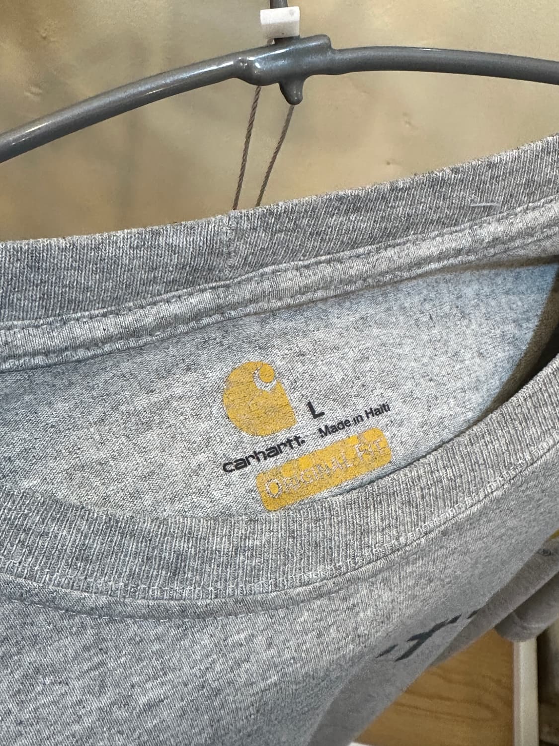 칼하트 로고 스펠아웃 반팔 티셔츠 그레이 L 상품이미지3