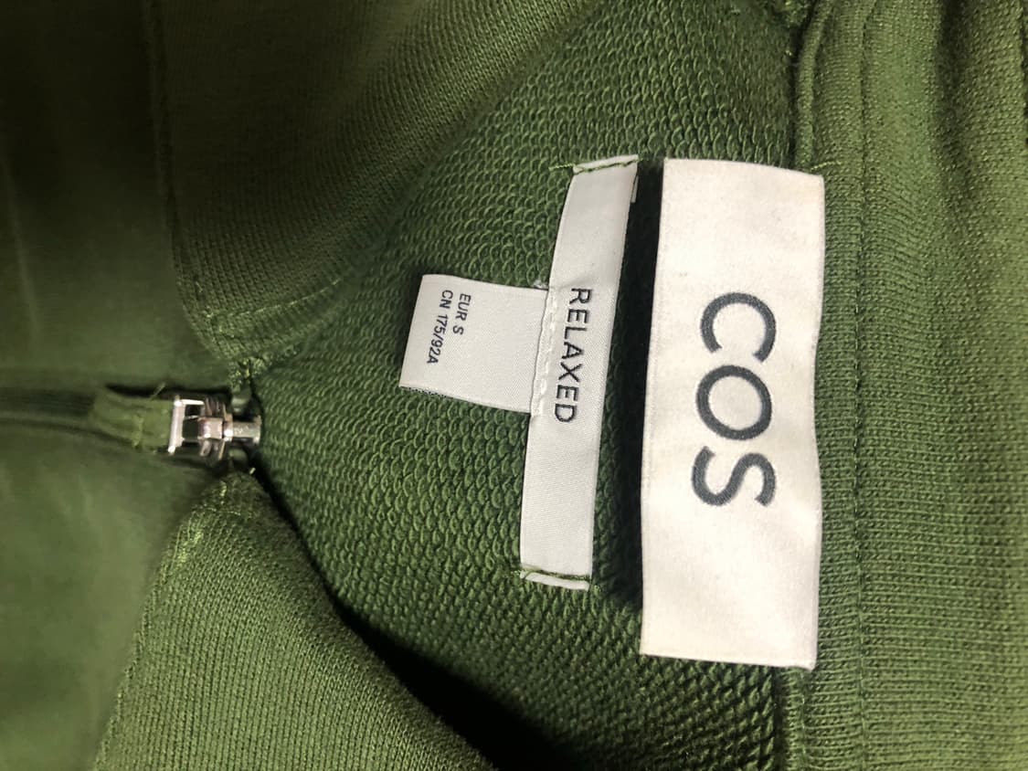 코스 코튼 반집업 그린 상품이미지3