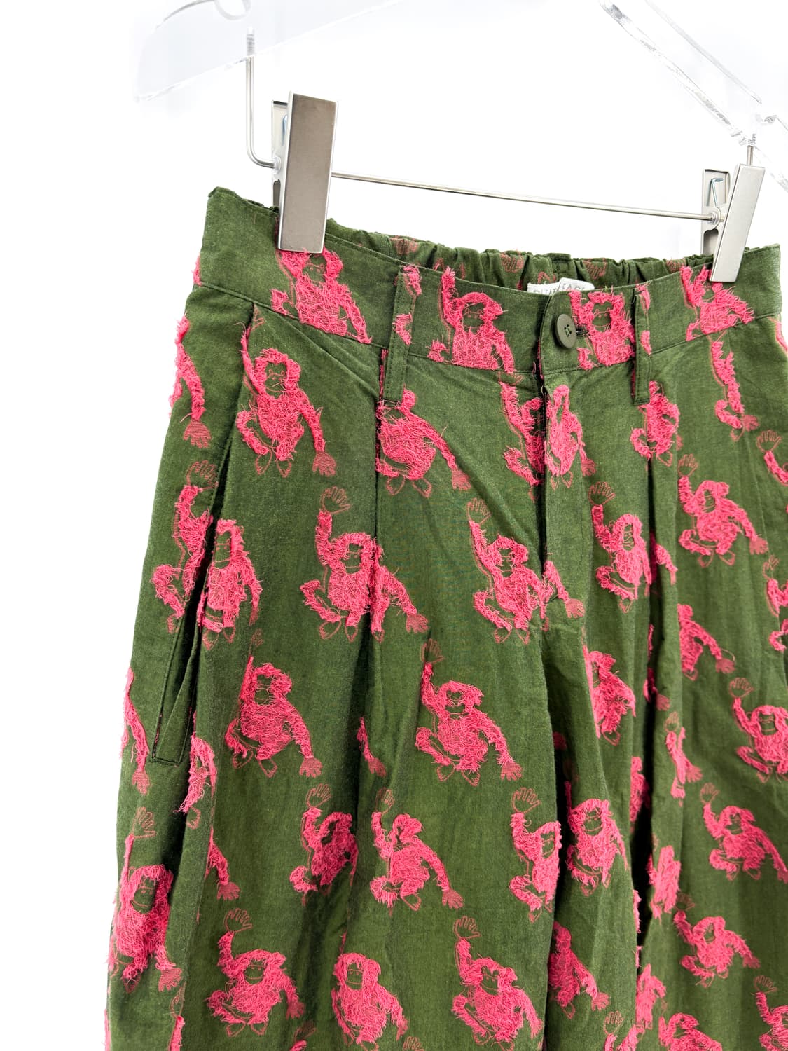 플리츠플리즈 이세이미야케 원숭이 자수 카프리 팬츠 상품이미지5