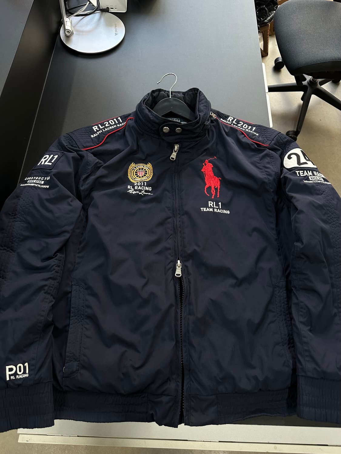 폴로랄프로렌 US 빅포니 넥버튼 레이싱 투웨이점퍼2XL 상품이미지6