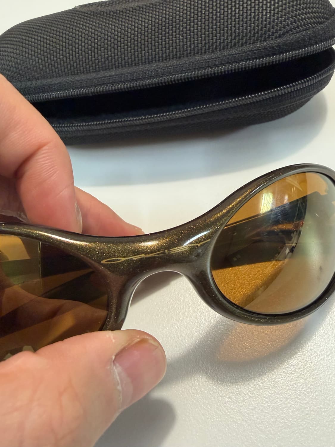 빈티지 오클리 아이자켓 1.0 블랙펄 골드펄 골드이리듐 상품이미지7