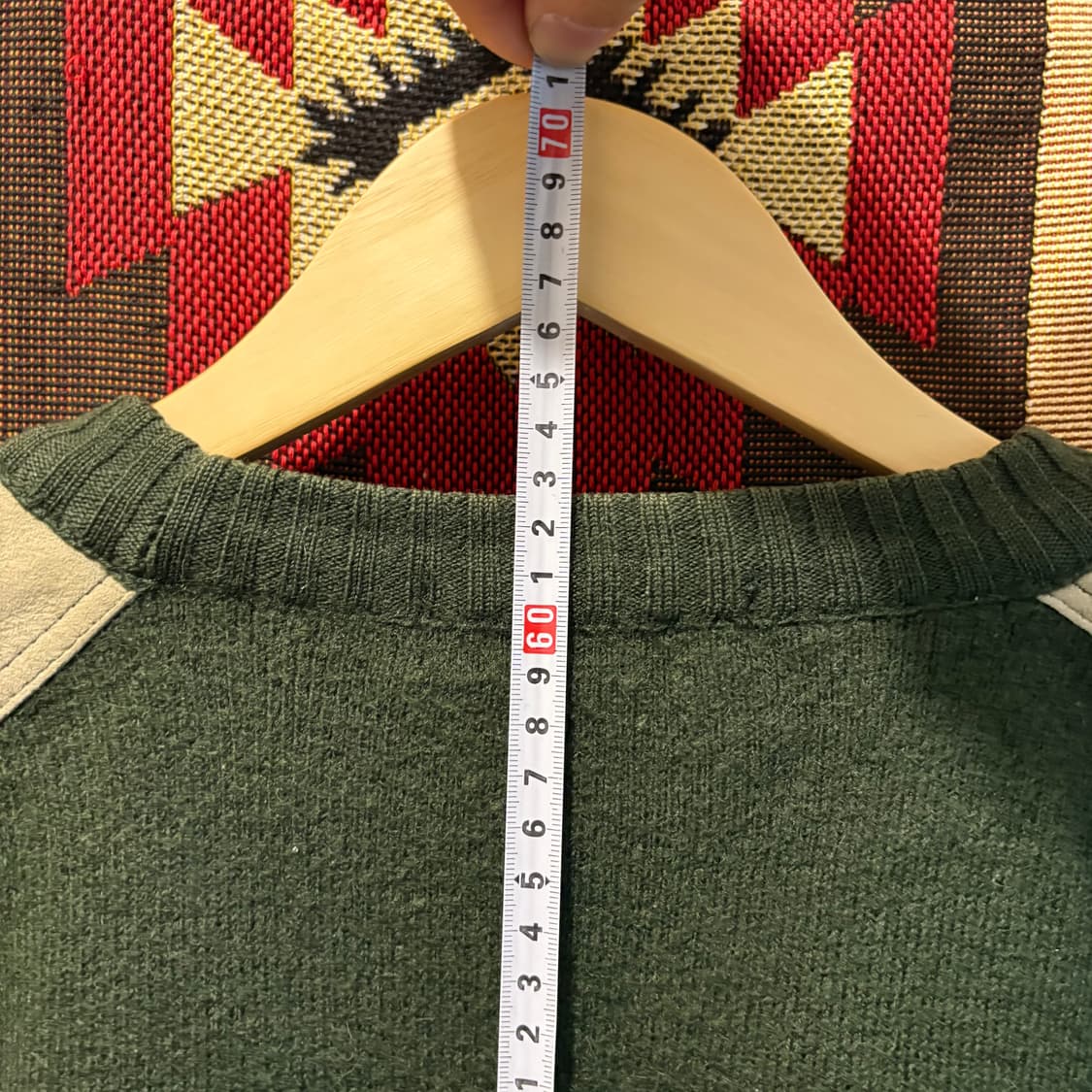 90’s 버버리 소가죽 엘보패치 코만도 니트 상품이미지9