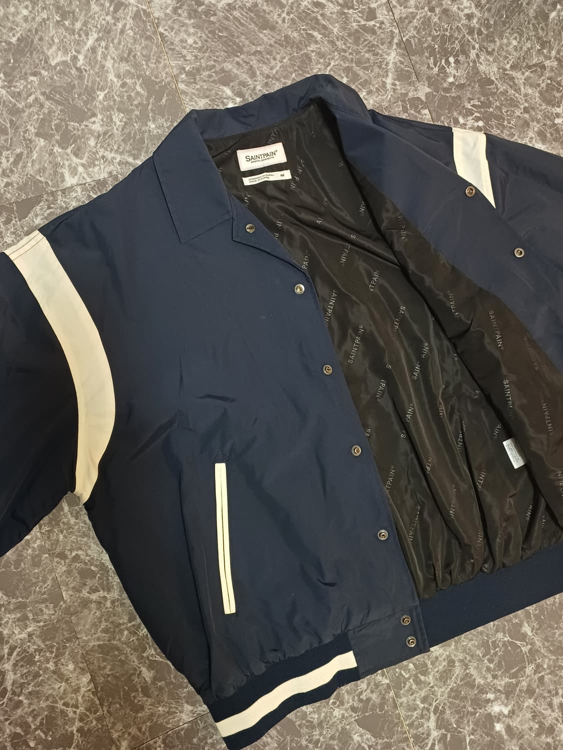 네이비 코치 자켓 (Saintpain)-오버핏 상품이미지3