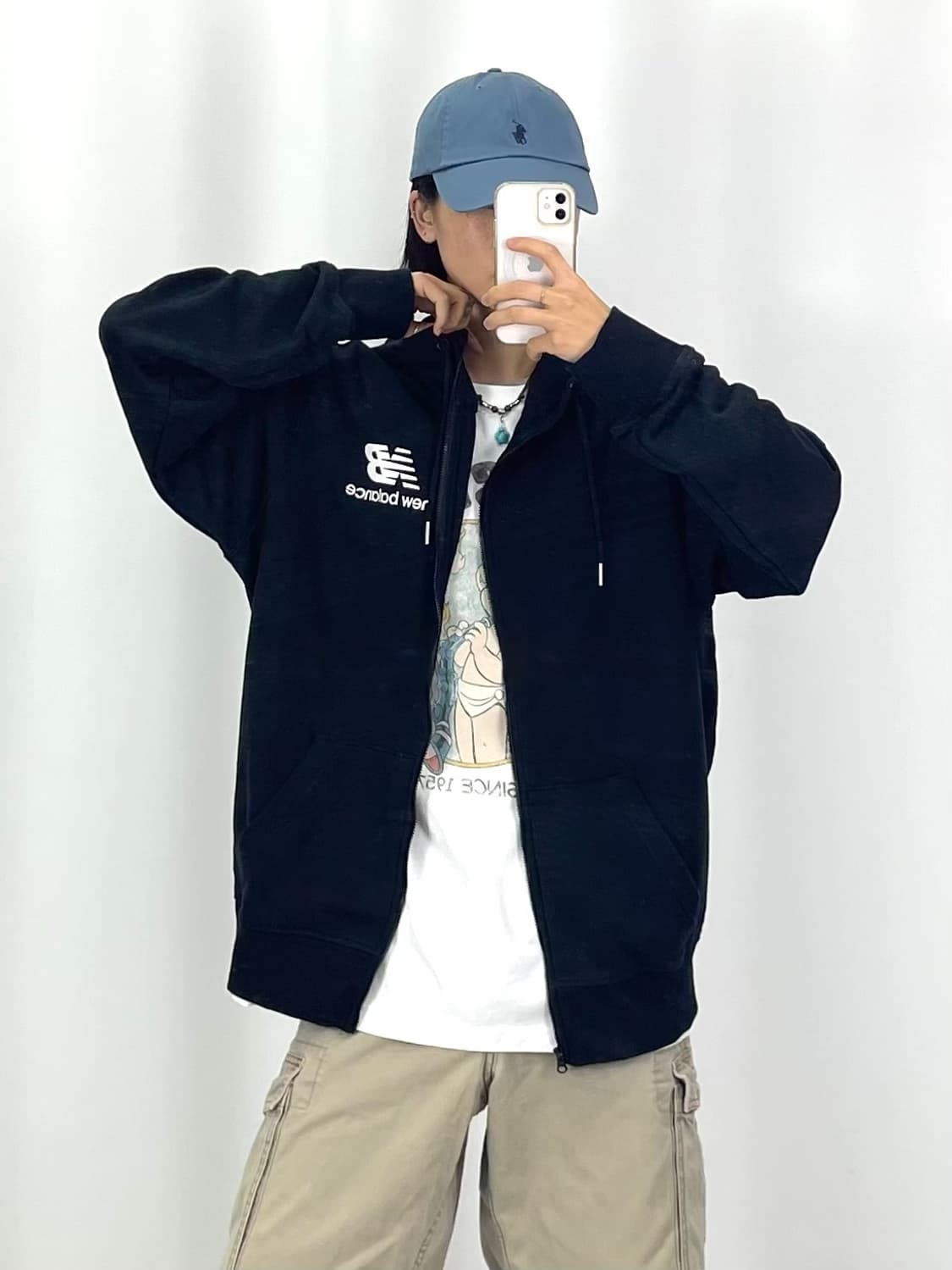 [2XL]뉴발란스 블랙 후드 집업  상품이미지1