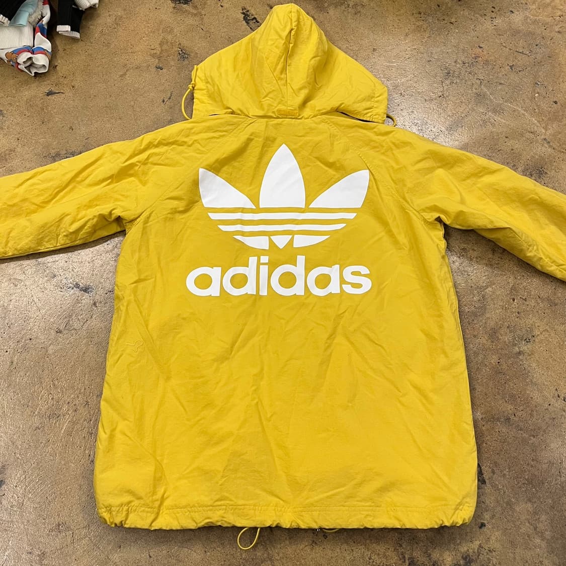 [정품/L] 아디다스 삼선 옐로우 후드 바람막이 b10 상품이미지4