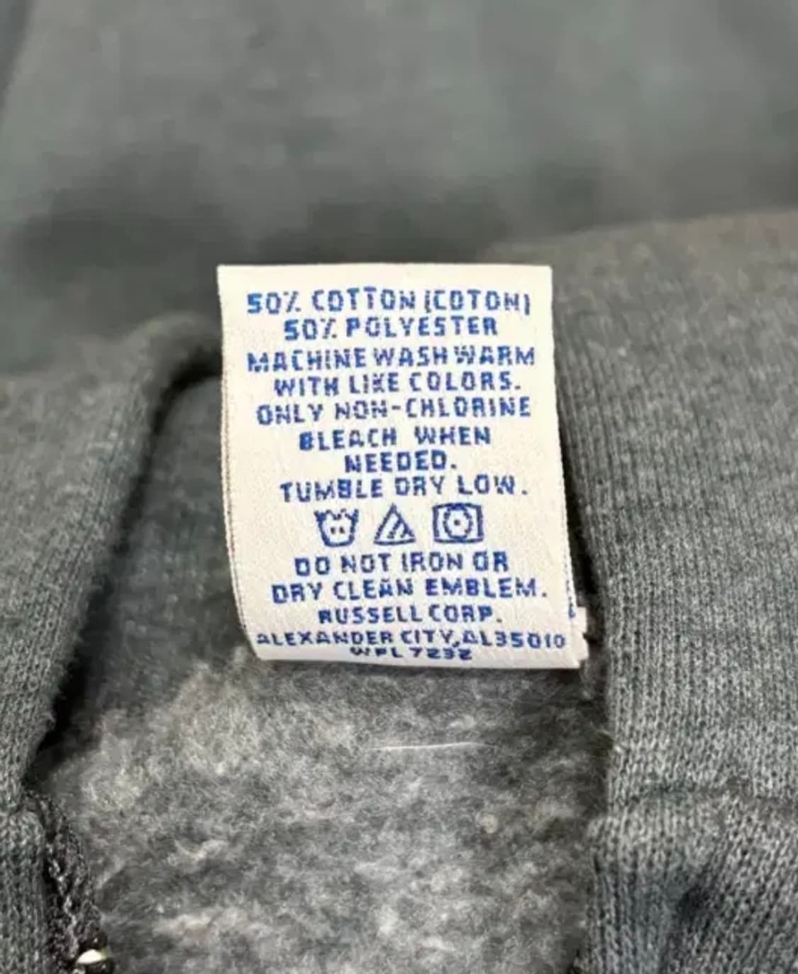 90s 러셀 후드집업 다크그레이XL 상품이미지6