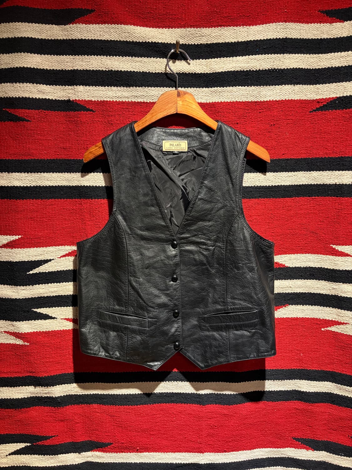 Western dressy leather vest / 웨스턴 소가죽 조끼 상품이미지1