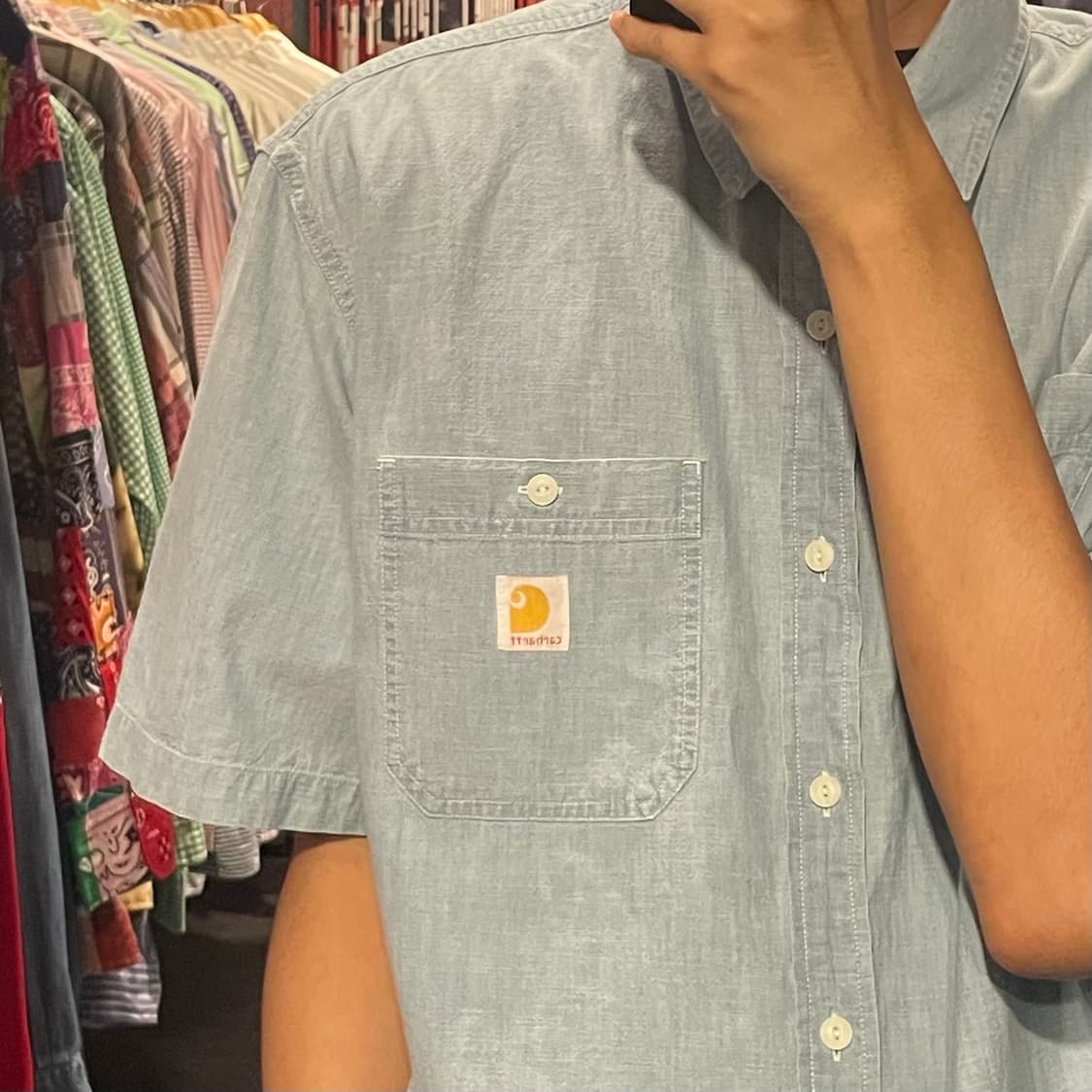 [IM] carhartt 칼하트 연청 데님 반팔셔츠 상품이미지6